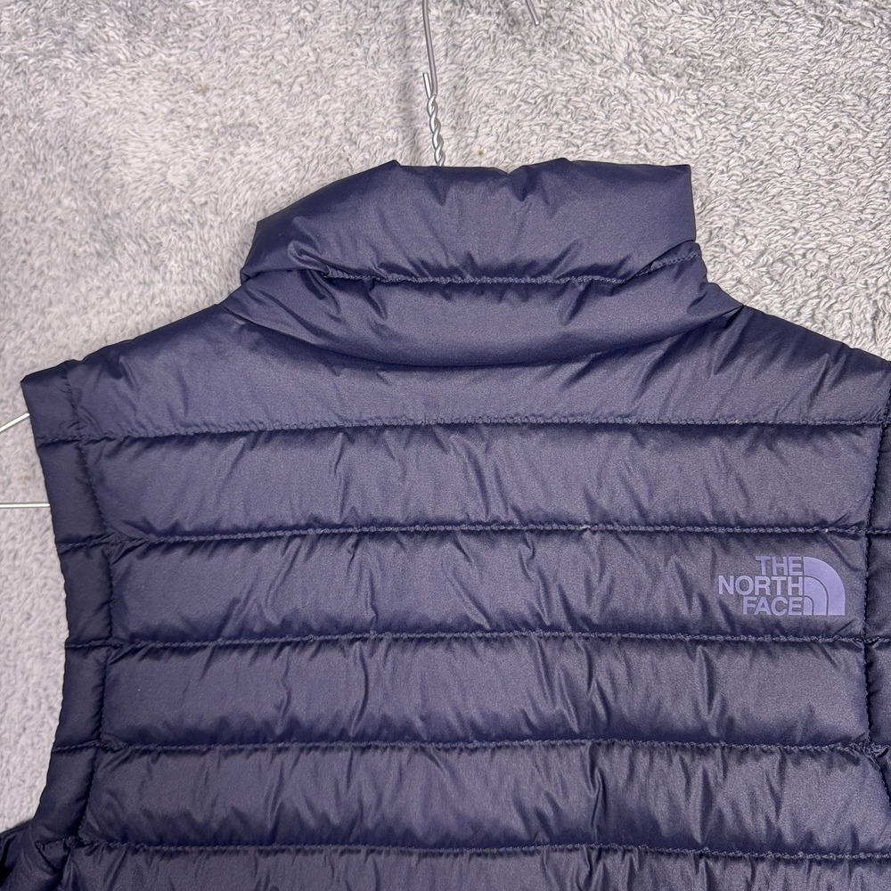 North Face Vest Womens S Gillet 700 Down Puffer Quilted Full Zip Hike Navy - Picture 13 of 14